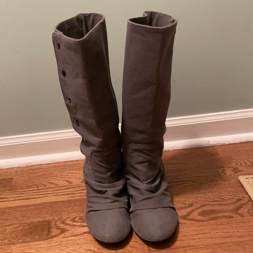 ALDO Grey knee-high boots. Size 9.